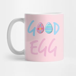 Good Egg (blue pink text) Mug